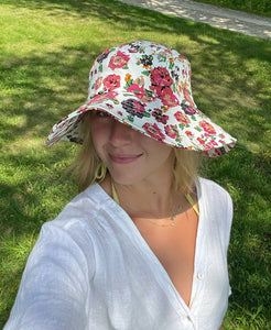 Garden Sun Hat w/ Adjustable Fit- Cottage Rose
