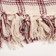 Burgundy Plaid Throw