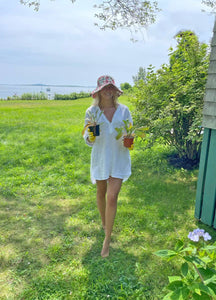 Garden Sun Hat w/ Adjustable Fit- Cottage Rose