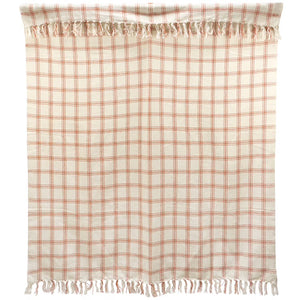 Burnt Orange Plaid Throw