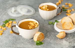 Ceramic Soup Mugs with Lids