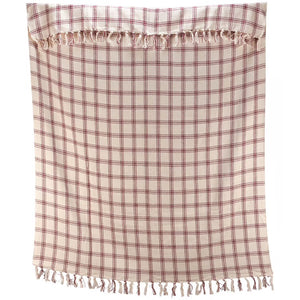 Burgundy Plaid Throw