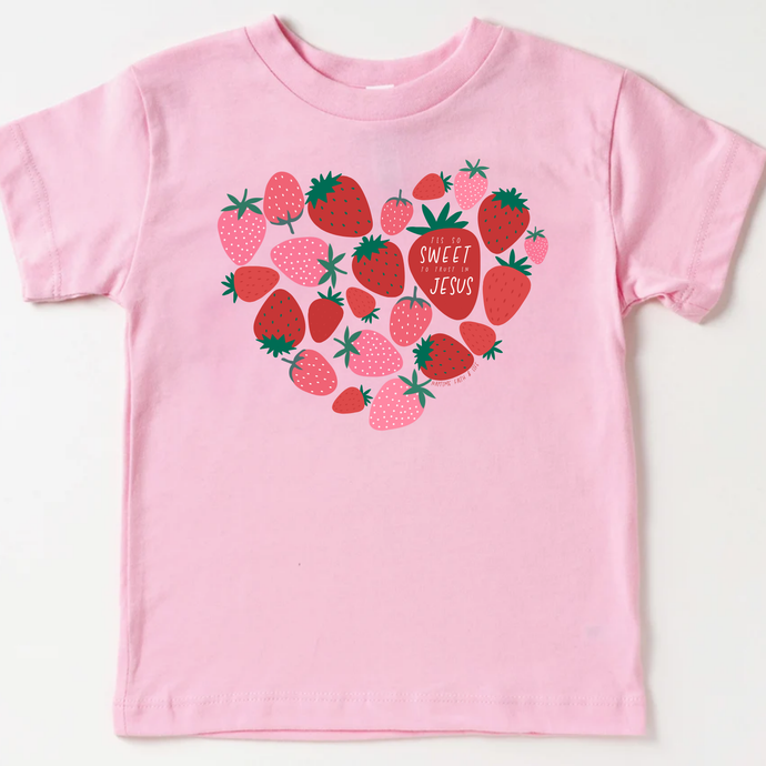 Tis So Sweet To Trust In Jesus Strawberry Toddler T-Shirt