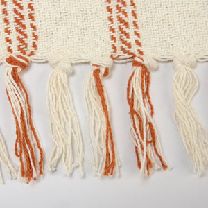 Burnt Orange Plaid Throw