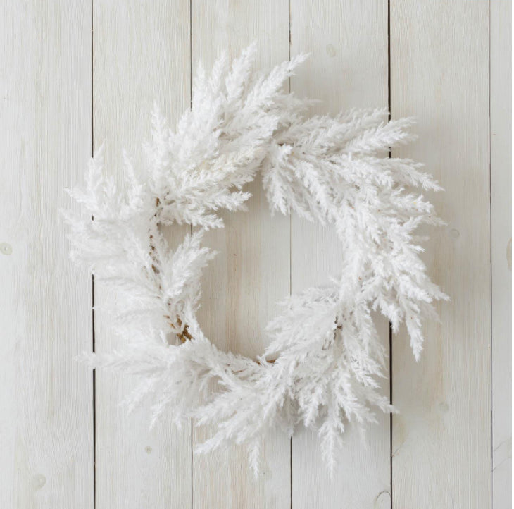 White Pampas Wreath