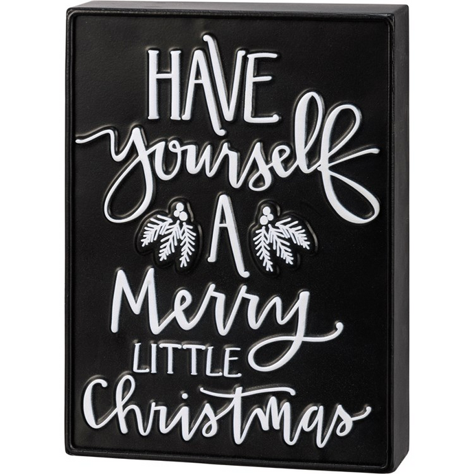 A Merry Little Christmas- Metal Box Sign