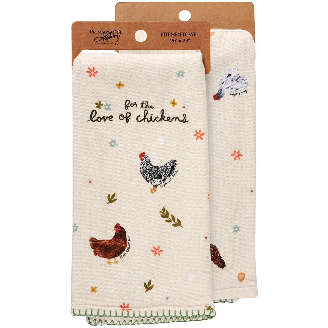 Love Chickens- Kitchen Towel