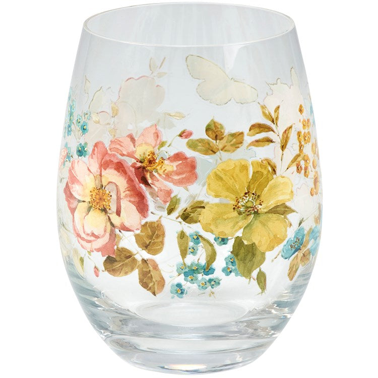 Florals- Wine Glass