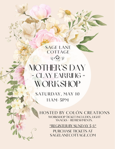 Mother’s Day Clay Earring Workshop
