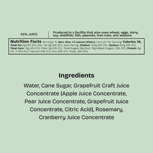 Grapefruit & Rosemary- Cocktail Mixer, 16 fl oz