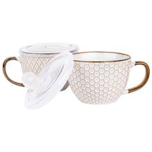 Ceramic Soup Mugs with Lids
