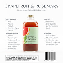 Grapefruit & Rosemary- Cocktail Mixer, 16 fl oz