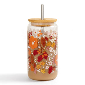 Pumpkin Patch- Glass Can