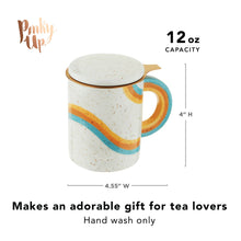 Everlee Speckled Ceramic Mug with Tea Infuser and Lid