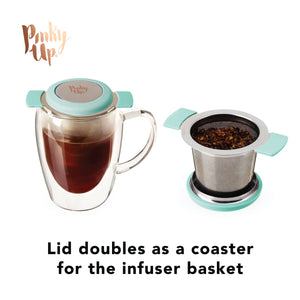 Double Winged Universal Loose Leaf Tea Infuser w/ Lid