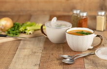Ceramic Soup Mugs with Lids