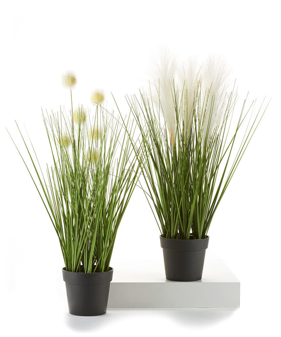 Potted Faux Grass