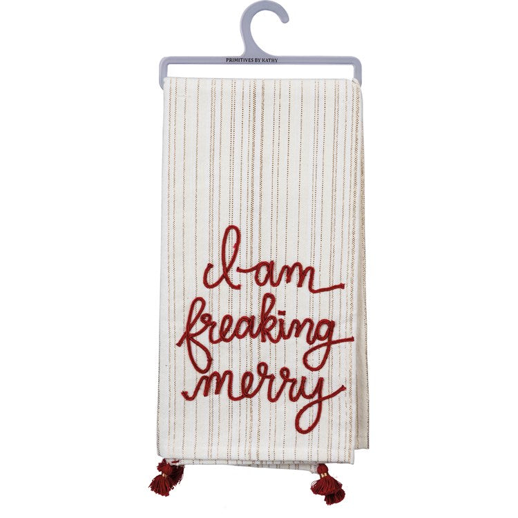 Freaking Merry- Kitchen Towel