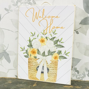 Spring Welcome Home- Hanging Sign