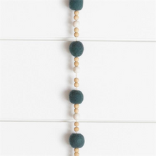 Green Felt Balls & Beads- Garland
