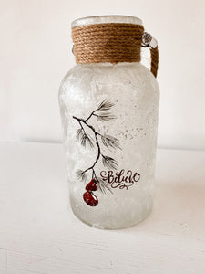 Frosted Winter Jar