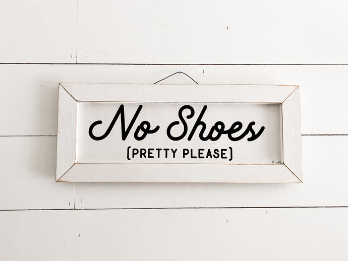 “No Shoes” Sign