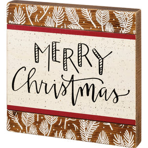 Merry Christmas- Box Sign