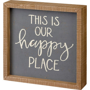 Happy Place- Box Sign