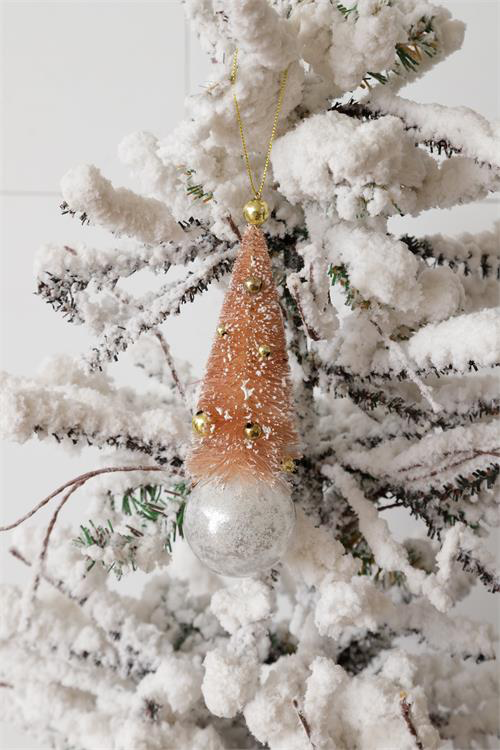 Blush Tree on Ball- Ornament
