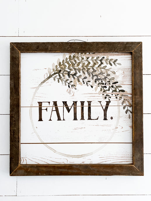 “Family Wreath” Sign