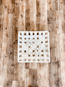 White Square Tobacco Basket