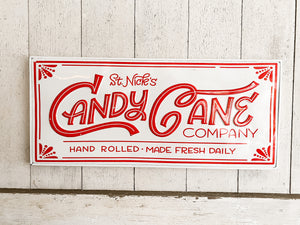 Candy Cane Co. Metal Sign