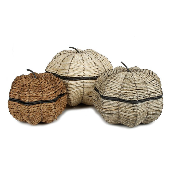 Corn Husk Rope Pumpkin Containers