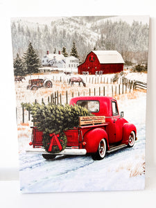 Christmas Truck LED Canvas