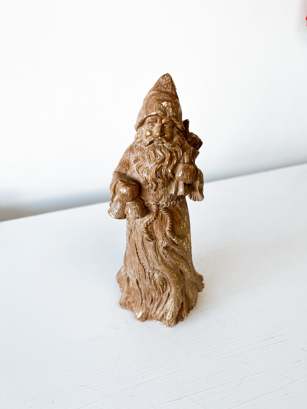 Resin Wood Carved Santa