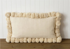 Pillow- Rectangle Pom Pom