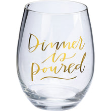 Wine Glass- Dinner Is Poured
