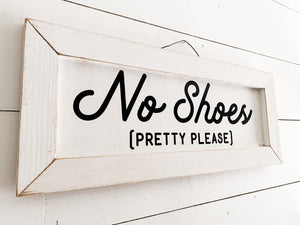 “No Shoes” Sign