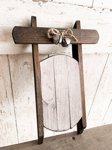 Rustic Small Sled with Bells