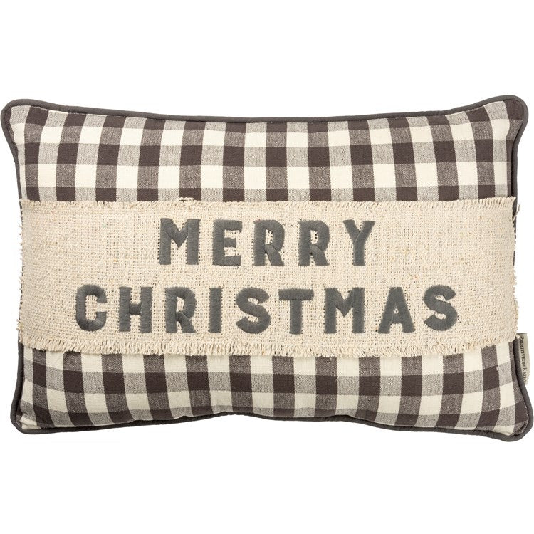 Plaid Merry Christmas- Pillow
