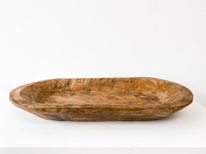 Large Carved Dough Bowl