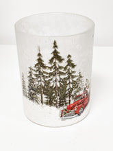 Snowy Red Truck Candle Votive