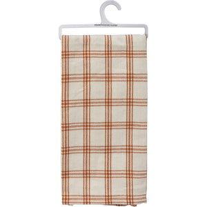 Plaid Pumpkin Spice- Kitchen Towel