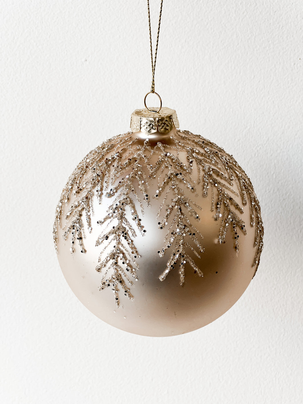 Gold Winter Glass Ornament