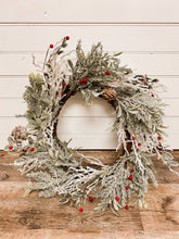 Snowy Twig + Cypress Wreath