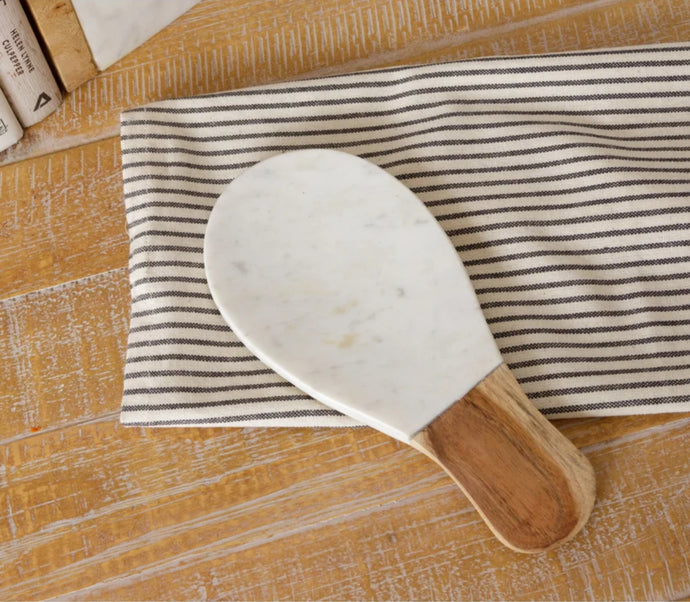 Marble and Wood Spoon Rest