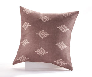 Pillow- Brown w/ Diamond Pattern