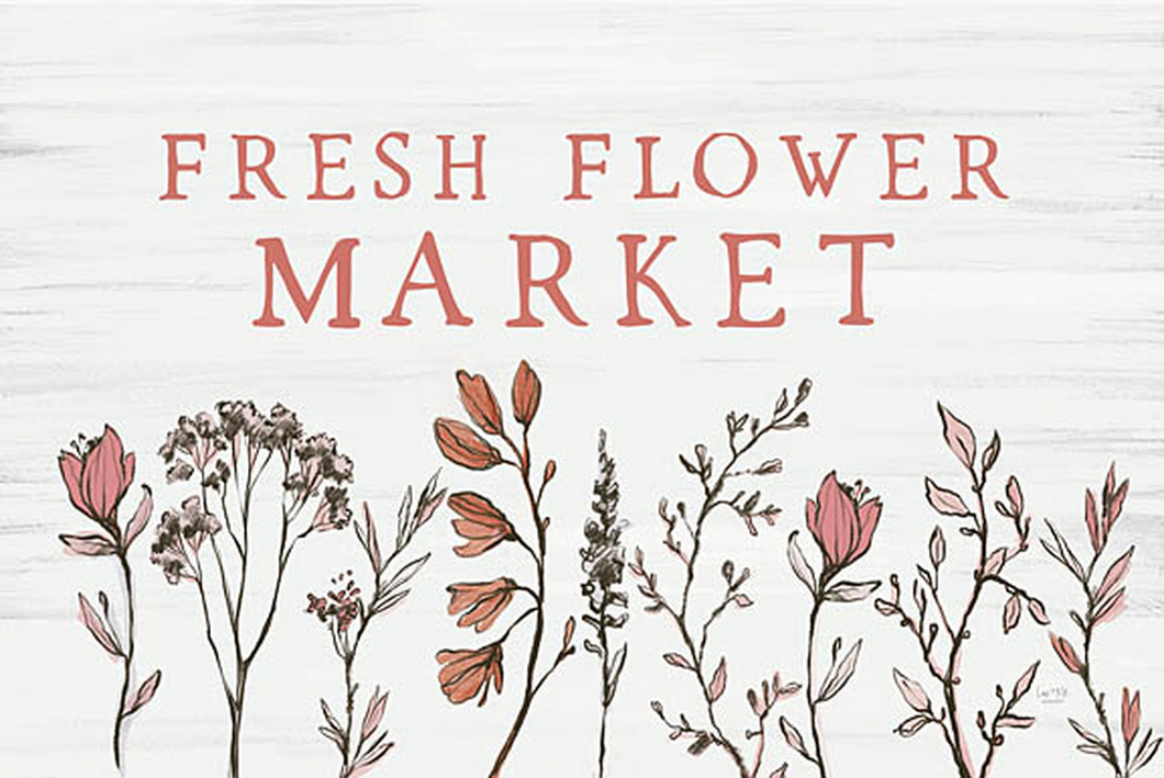 Fresh Flower Market Block Sign