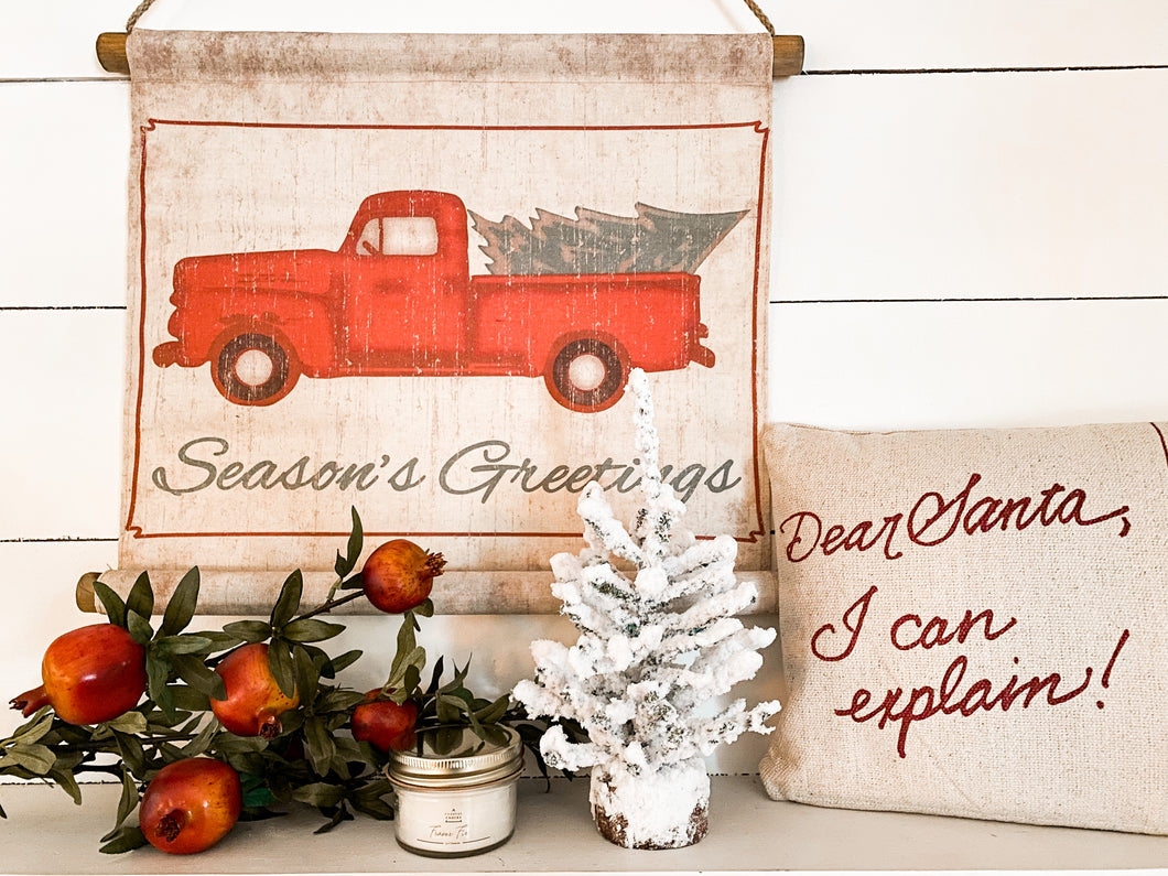 Vintage Christmas Truck Scroll