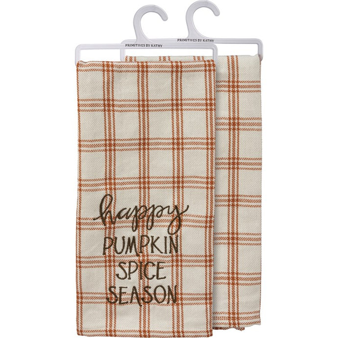 Plaid Pumpkin Spice- Kitchen Towel